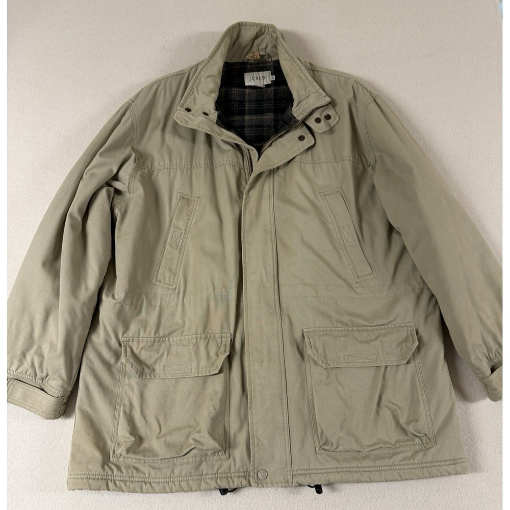 Vtg J Crew Heritage Barn Jacket Chore Wool Lined Tan Size 2XL  Just Dry Cleaned‎